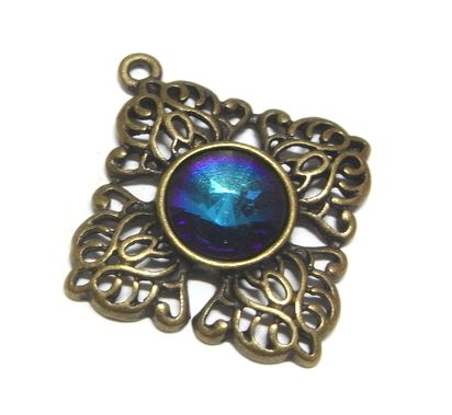 画像: 1ring Filigree Frower Pendant Setting for 10mm