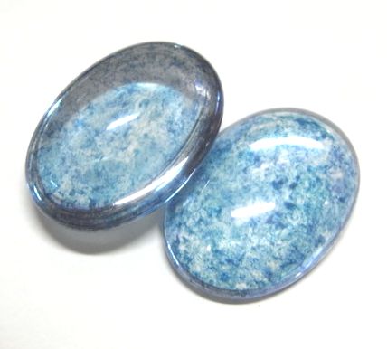 画像1: Blue Luster FB Oval 25*18mm 