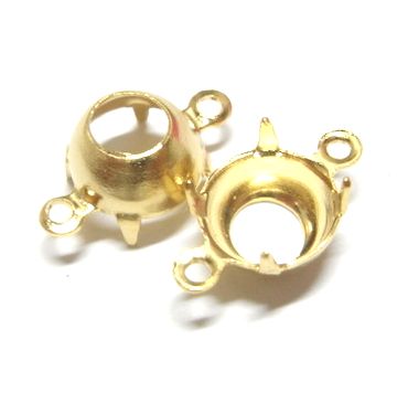 画像1: 2ring Brass Round Setting(OB) for 39ss 