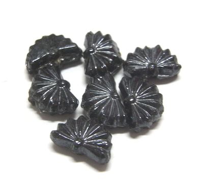 画像1: Jet Fan Beads 8*5mm