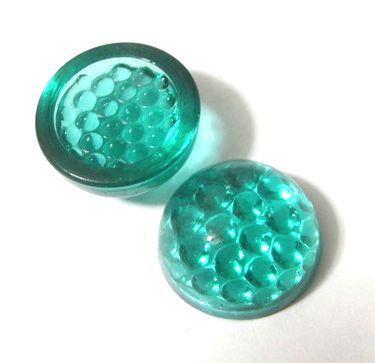 画像1: Green Reflector Round FB Stone 16mm 