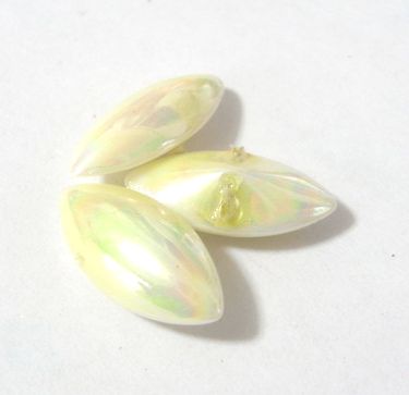 画像1: Yellow Pearl AB Navette 15*7mm (5個入り）