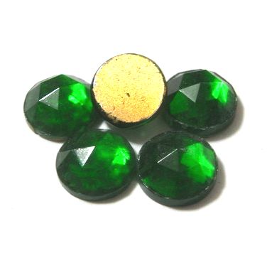 画像1: Green Rose Cut Round 9mm (5個入り）