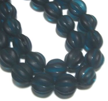 画像1: Frosted Blue Zircon Beads 10mm