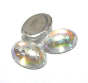 画像1: Crystal AB FB Oval 14*10mm (2個入り)