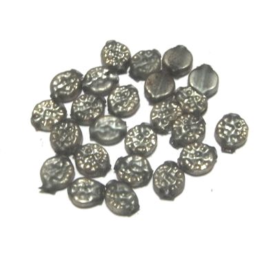 画像1: Silver Round Hollow Glass Beads 5mm (10個入り）