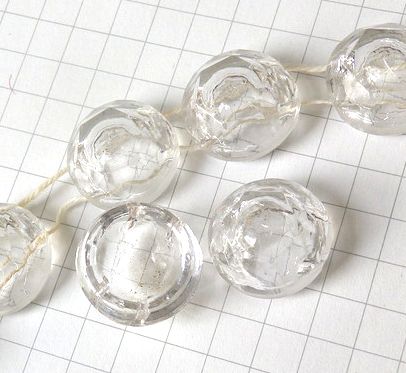 画像1: 2hole Crystal Round Beads 13.5mm