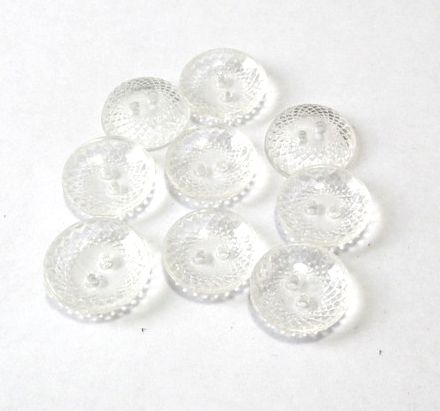 画像1: Clear Plastic Buttond 13.5&18mm(9個入り)