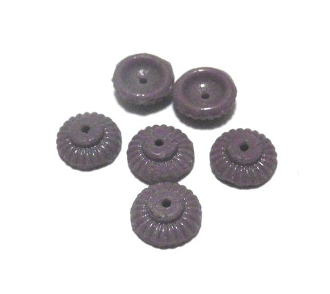 画像1: Opaque Purple Beads Cap 8mm (5個入り）