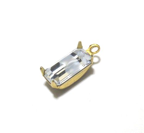 画像: 1ring Brass Octagon Setting(CB)  for 10*5mm(5個入り）