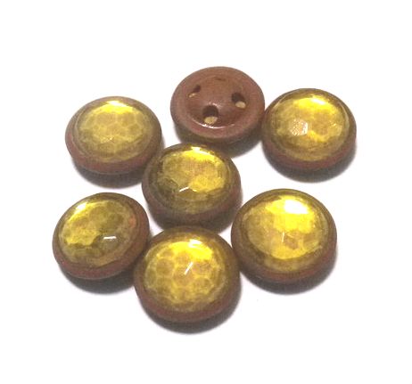 画像1: Antique Lt.Topaz Round Rosemontee 9.5mm (5個入り）