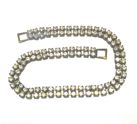 画像1: Vintage Rhinestone Chain 20cm*5.5mm