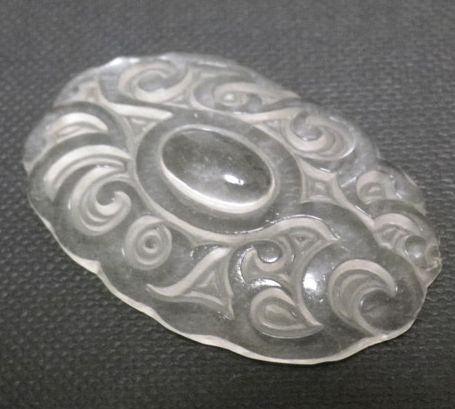 画像1: Crystal Art Nouveau Glass Stone 24*38mm