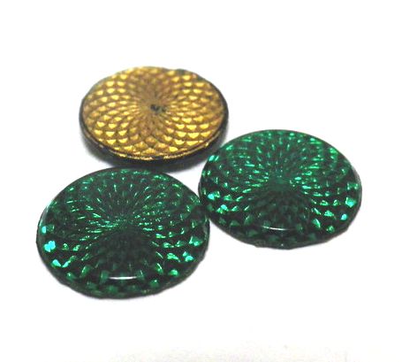 画像1: Emerald Textured FB Round 13mm