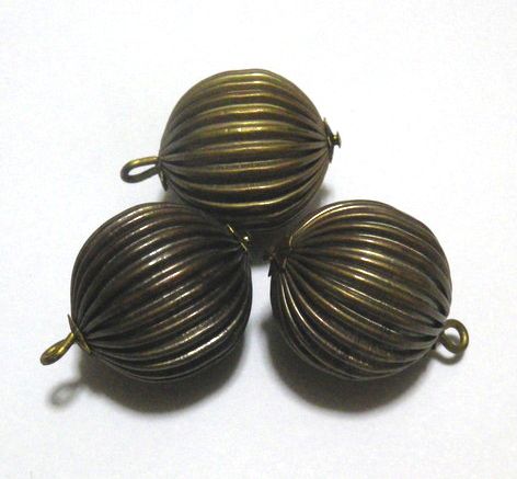 画像1: Brass Round Ball 25*18.5mm