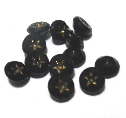 画像1: Jet Round w/Gold Star 6mm (10個入り）