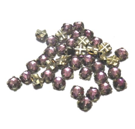 画像1: Lt.Amethyst Rose Cut Rosemontee 3mm (10個入り）