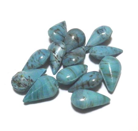 画像1: Turquoise Drop 10*6mm (10個入り）