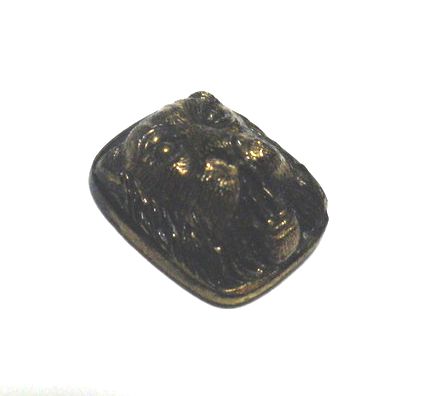 画像2: Black and Gold Lion Head FB Stone 14*12mm