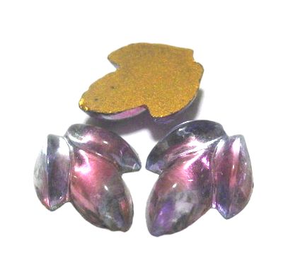 画像1: Sapphire/Amethyst Leaf Shped FB Stone 14*11mm