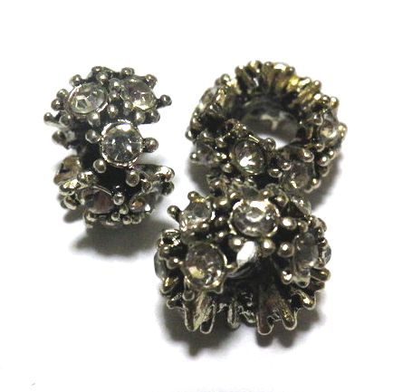 画像1: AS  Rhinestone Rondel 8*12mm