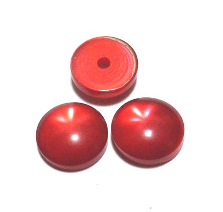 画像1: Red Round Star FB Rsein Stone 10mm  (2個入り)