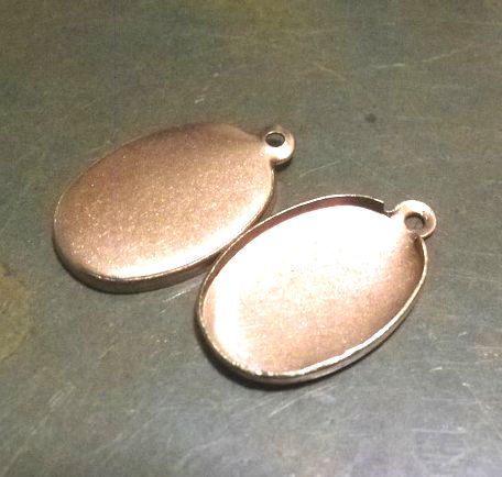 画像1: 1ring Brass FB Oval Setting for 14*10mm