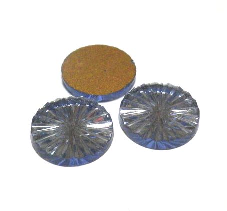 画像1: Lt.Sapphire Mirror Cut Round FB Stone 13mm