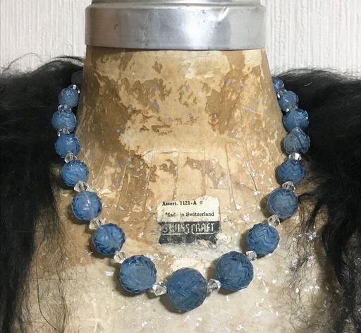 画像2: Vintage BlueTexchurd Beads Necklae