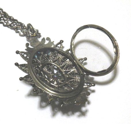 画像3: Antique Saphiret Locket Pendant