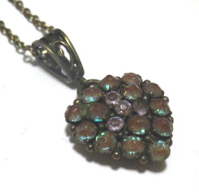 画像1: Antique Saphiret Heart Pendant