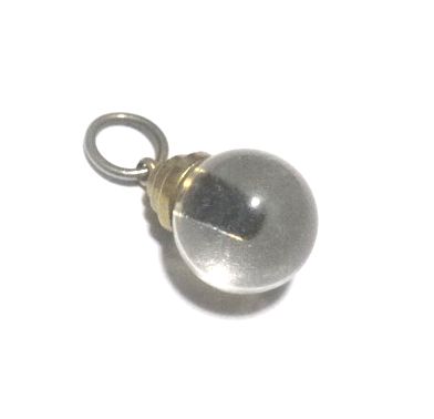 画像1: Vintage Round Glass Charm 