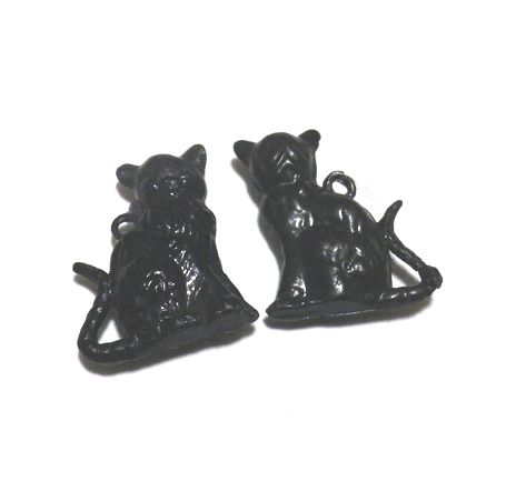 画像1: Black Cat Charm 19*16mm