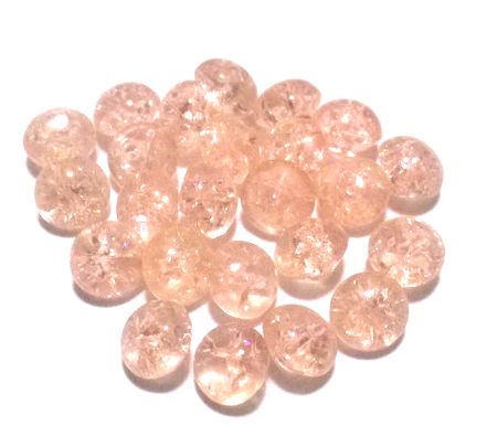 画像1: Rose Crackle Round Stone 30ss (10個入り）