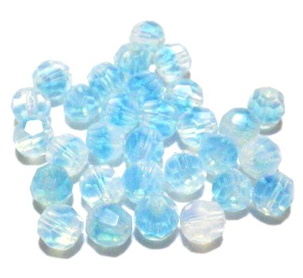 画像1: Lt.Blue Givre Beads 6mm (10個入り）　