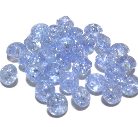 画像1: Lt.Sapphire Crackle Round Stone 30ss (10個入り）