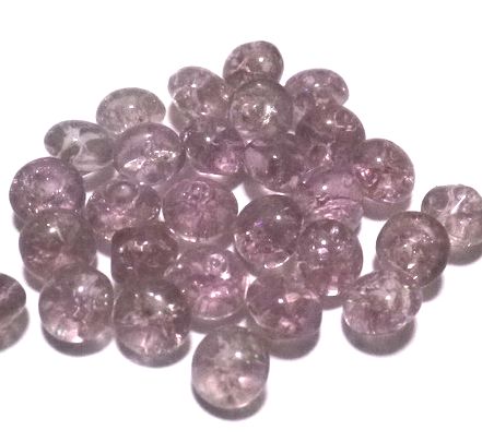 画像1: Lt.Amethyst Crackle Round Stone 30ss (10個入り）