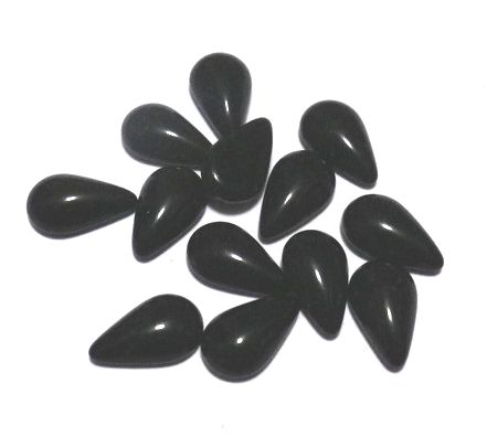 画像1: Opaque Black Drop 10*6mm (10個入り）