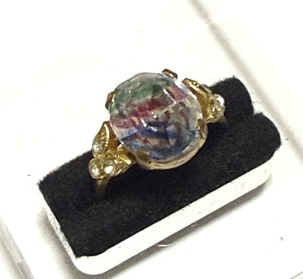 画像1: Vintage Iris Gass Ring size12