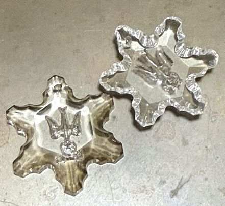 画像1: Vintage Crystal Dove Pendant 30*26mm
