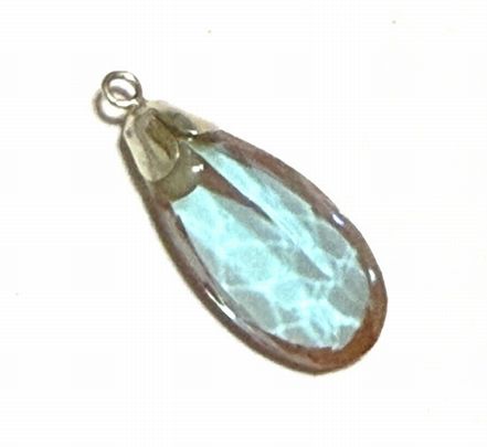 画像2: Antique Saphiret Drop 18*8.6mm (unfoiled）