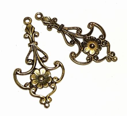 画像1: Brass Flower Connector