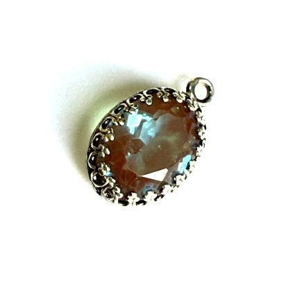 画像2: Antique Saphiret Oval (unfoiled、セット済み）12.5*10mm