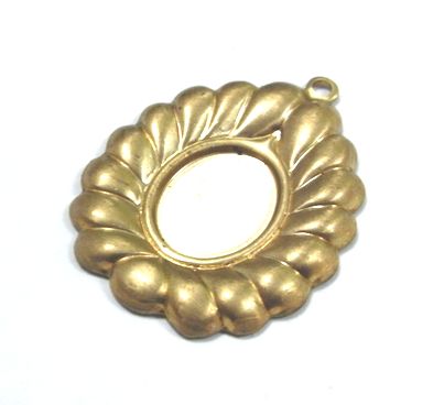 画像1: 1ring Brass Oval Setting for 10*8mm