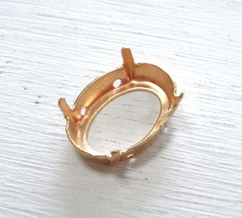 画像1: Brass Oval Sew on Setting for18*13mm