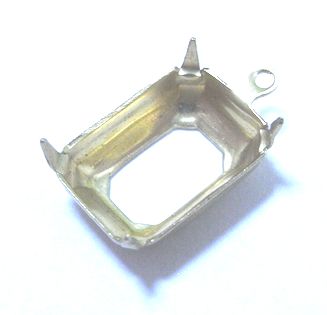 画像1: 1ring Brass Octagon Setting(OB) for 14*10mm 