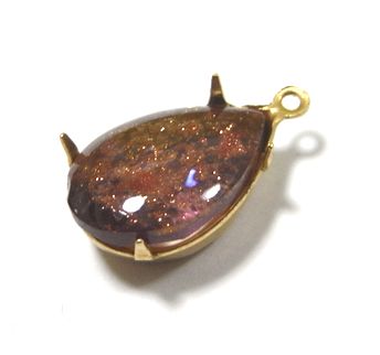 画像: 1ring Brass Setting Pear(OB)15*11mm