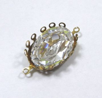 画像: 2ring Brass Lacy Oval Setting 18*13mm